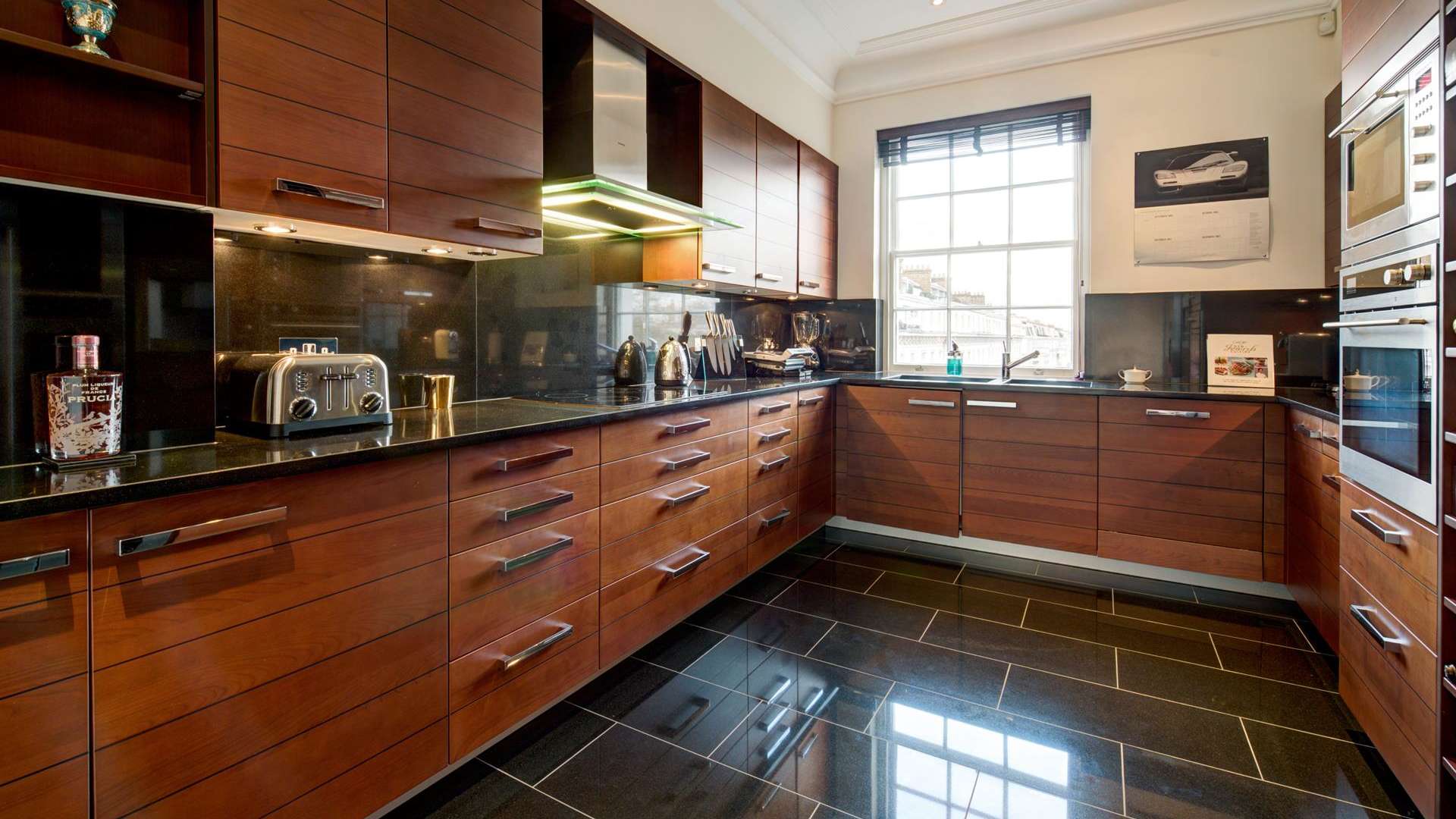 Luxury living room in Eaton Square penthouse, elegant decor and natural light