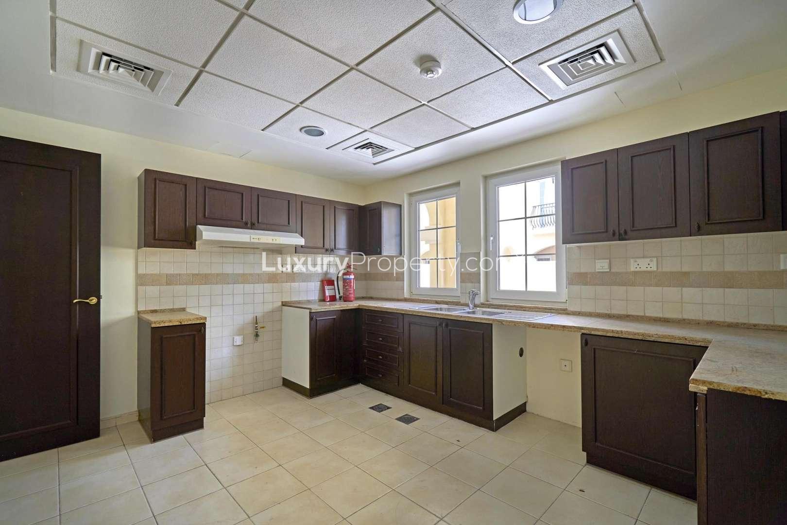 Spacious living area in 4-bedroom townhouse, Layan Community, Dubai Land, available for rent