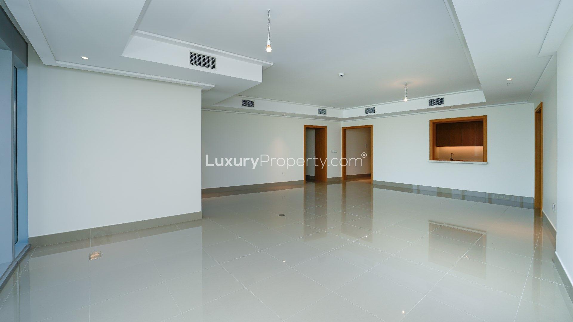 Spacious living area with city views in Downtown Dubai apartment for sale