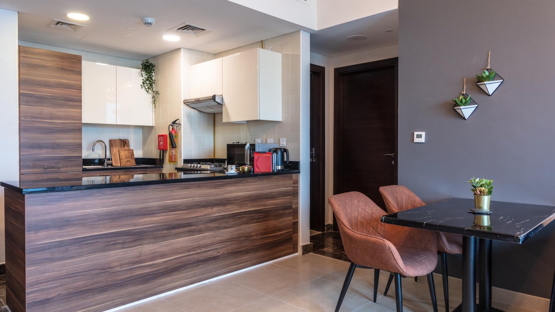 Balcony view of Dubai Marina skyline from studio apartment near Dubai Marina Mall