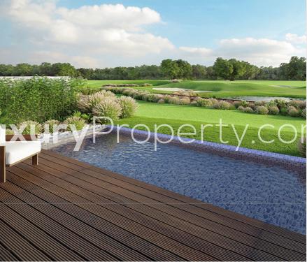 Modern villa exterior at Jumeirah Hills The Palaces, Umm Suqeim, for sale