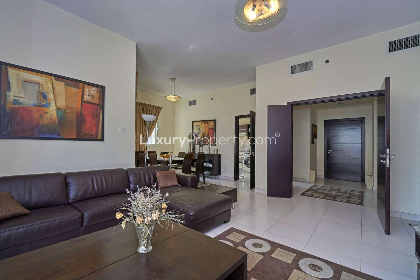 High-rise apartment building in Marina Sail, Dubai Marina, available for rent