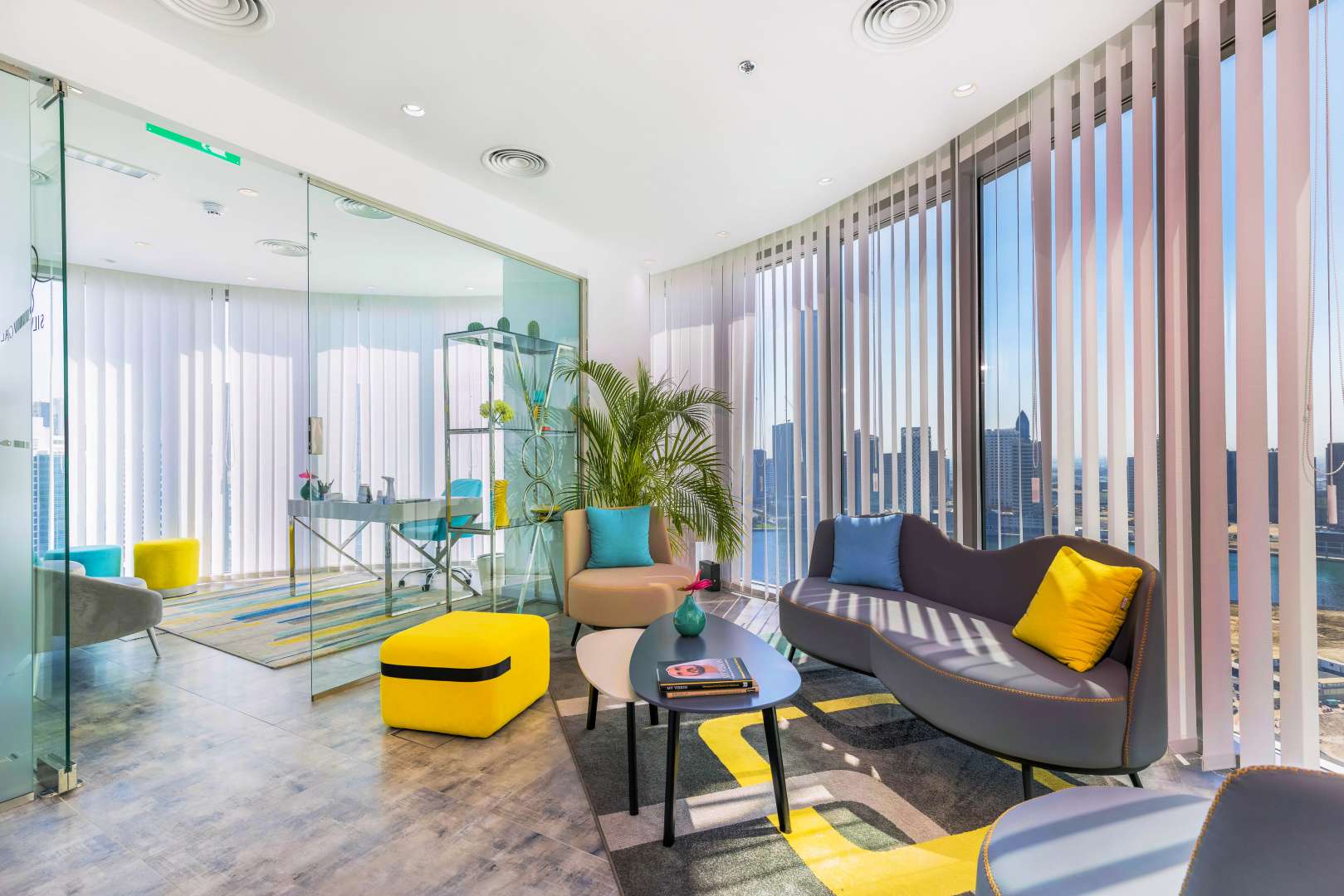 Modern office interior in Binary Tower, Business Bay with stylish design and natural light