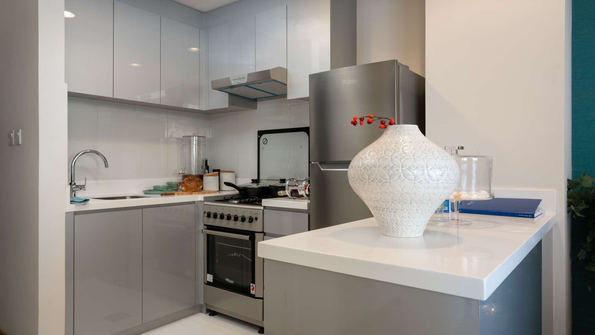 Modern interior of 3-bedroom Just Cavalli Villa in Damac Hills 2, featuring stylish decor