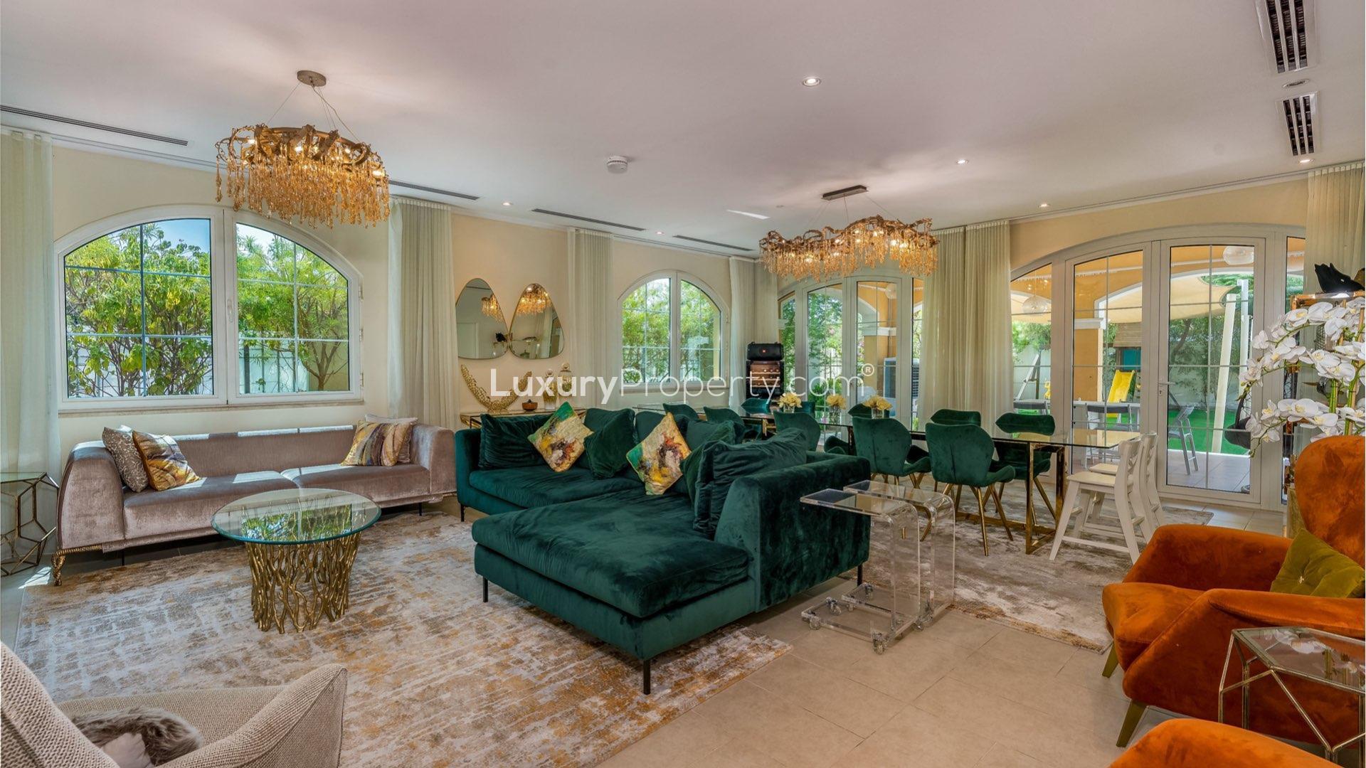 Stunning 5-bedroom Legacy Villa exterior in Jumeirah Park community, available for rent