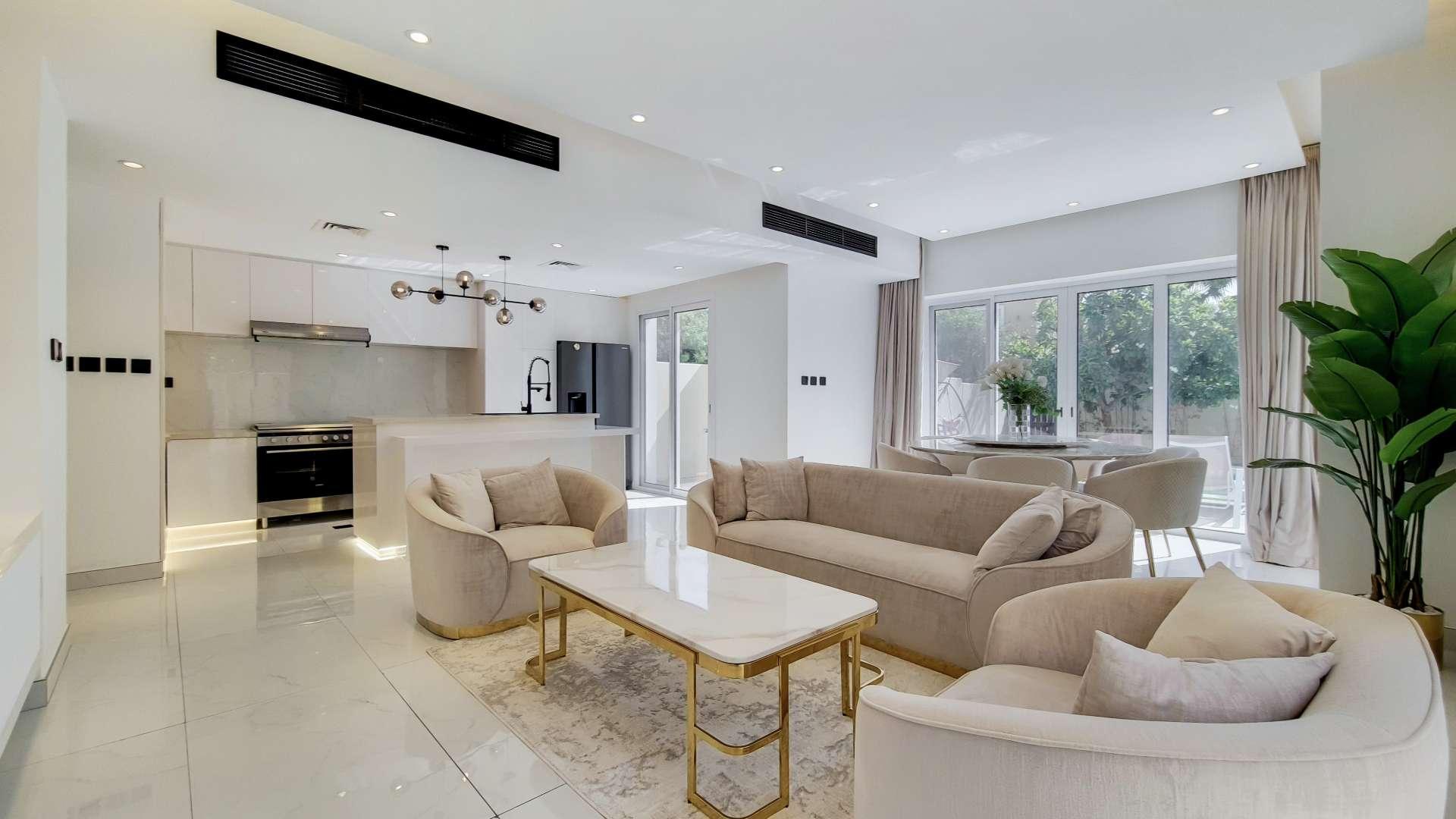 Luxurious villa entrance with seating area in Al Reem, Arabian Ranches for sale