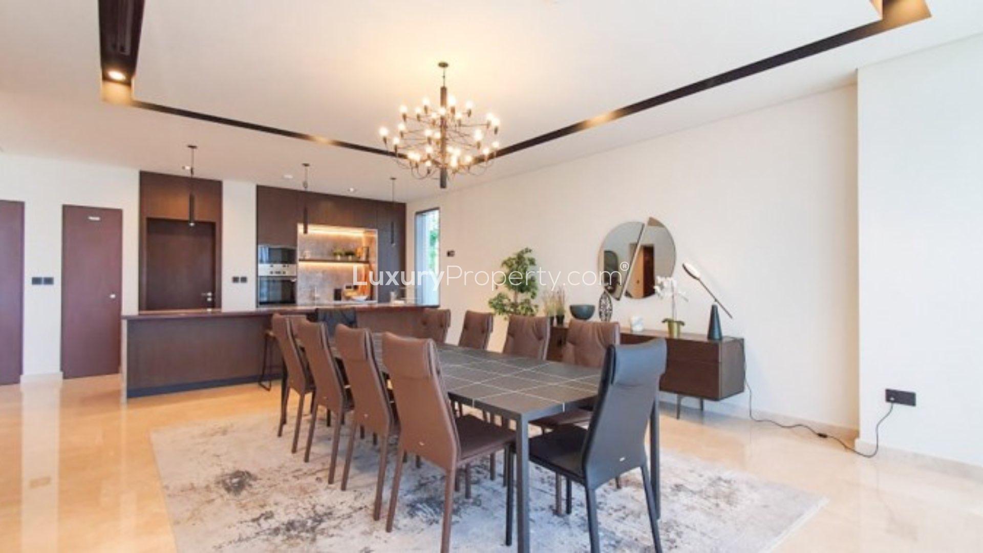 Luxurious living room in 6-bedroom villa, Dubai Hills Estate, Golf Place, modern decor