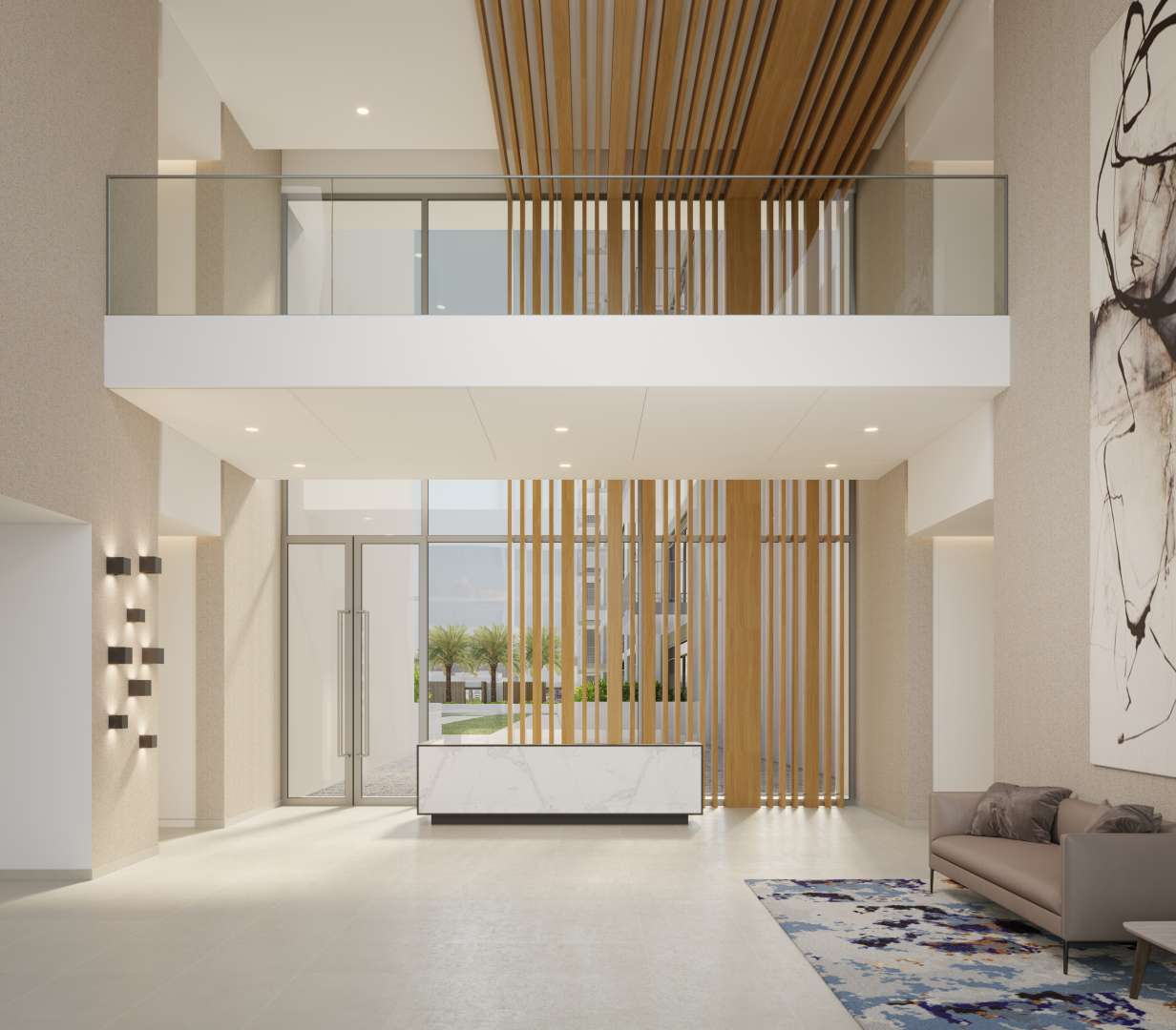 Modern lobby interior at Green Square, Dubai Hills Estate apartment for sale