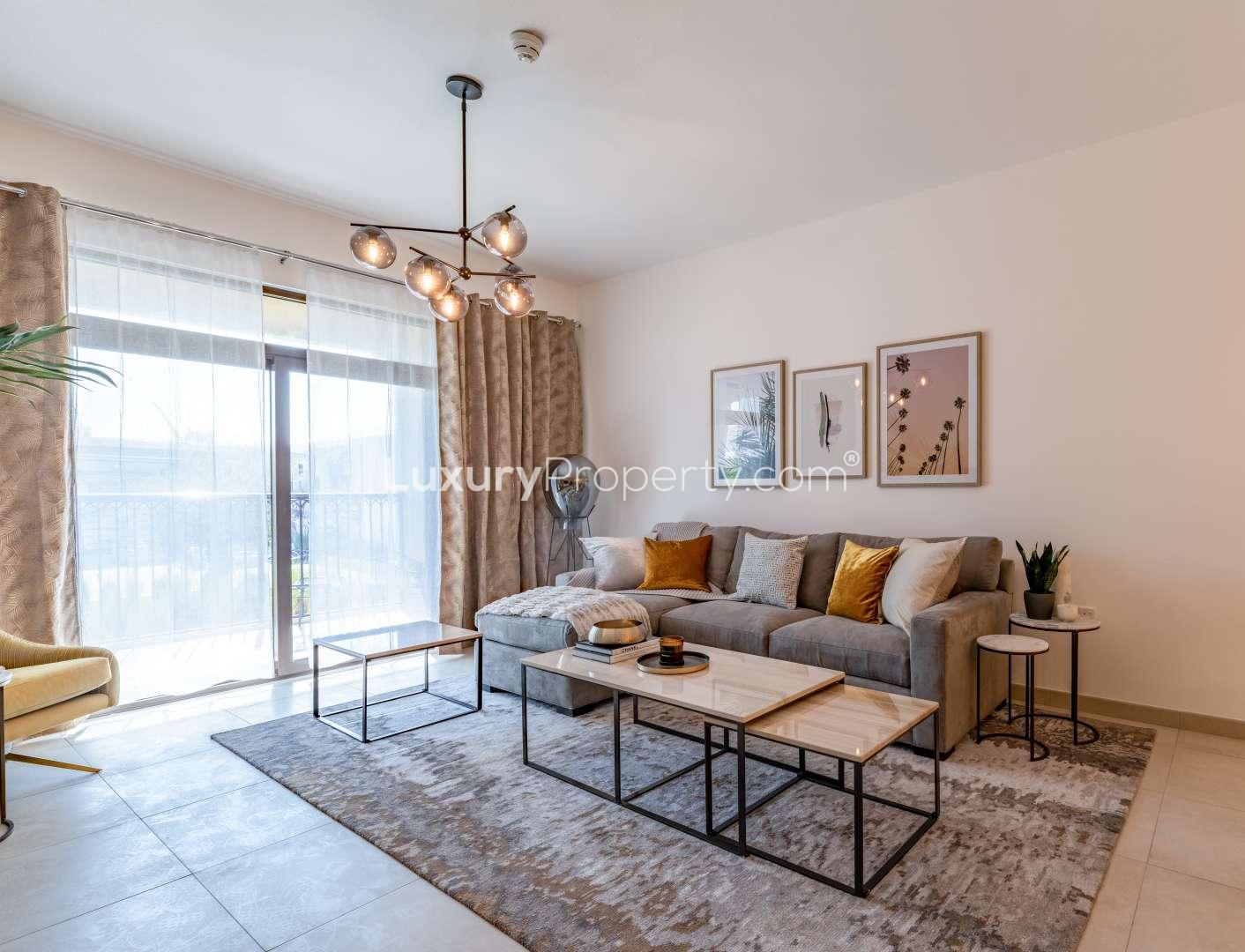 Studio apartment for sale in Lamtara 1, Madinat Jumeirah Living, Dubai with pool view