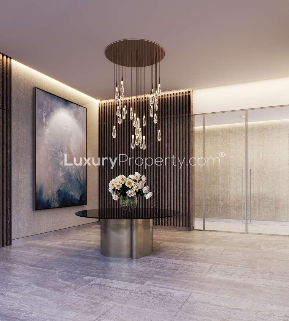 Studio apartment for sale in Peninsula One, Business Bay waterfront, night view