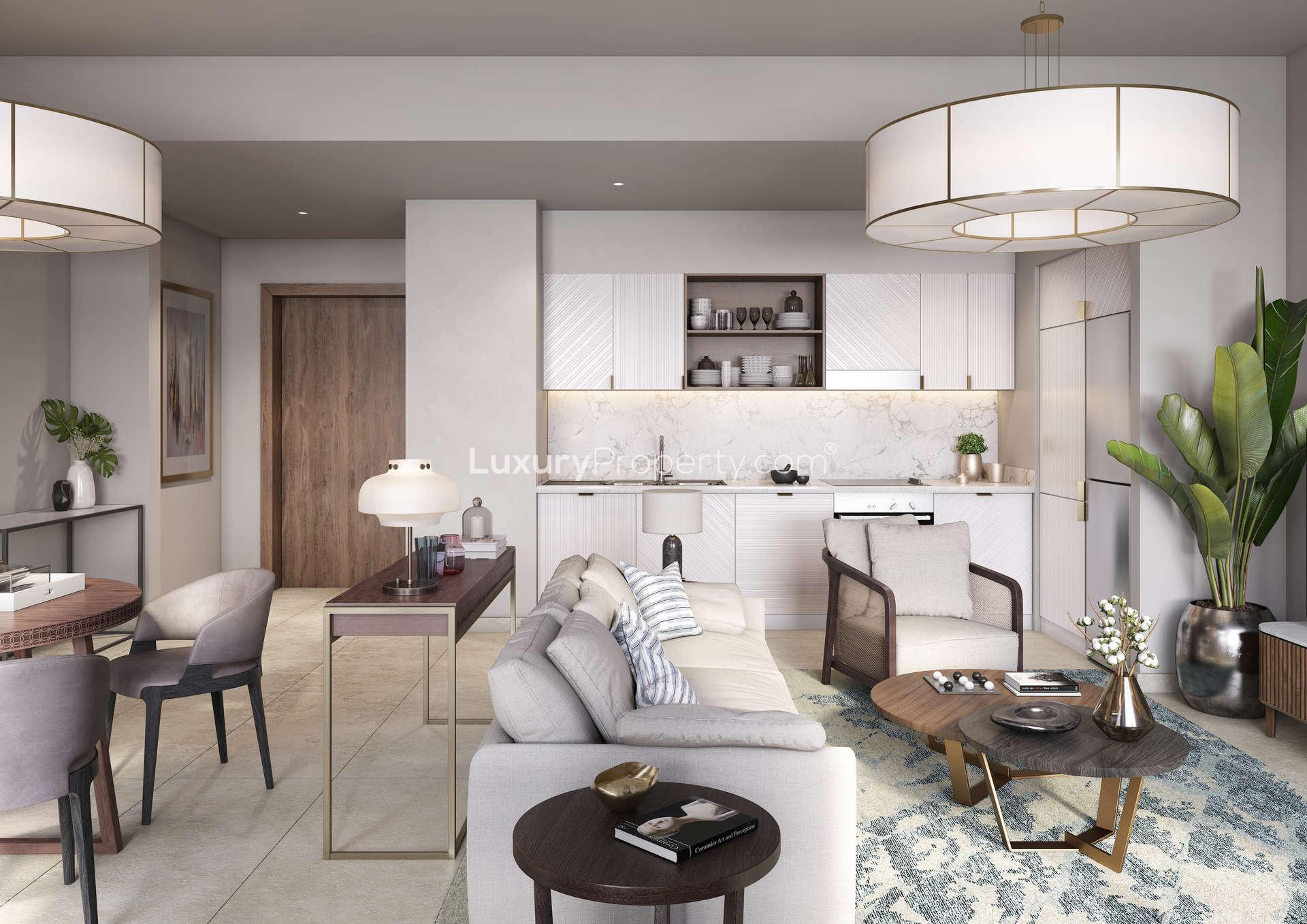 Elegant hallway in Vida Residences Creek Beach, Dubai Creek Harbour apartment for sale