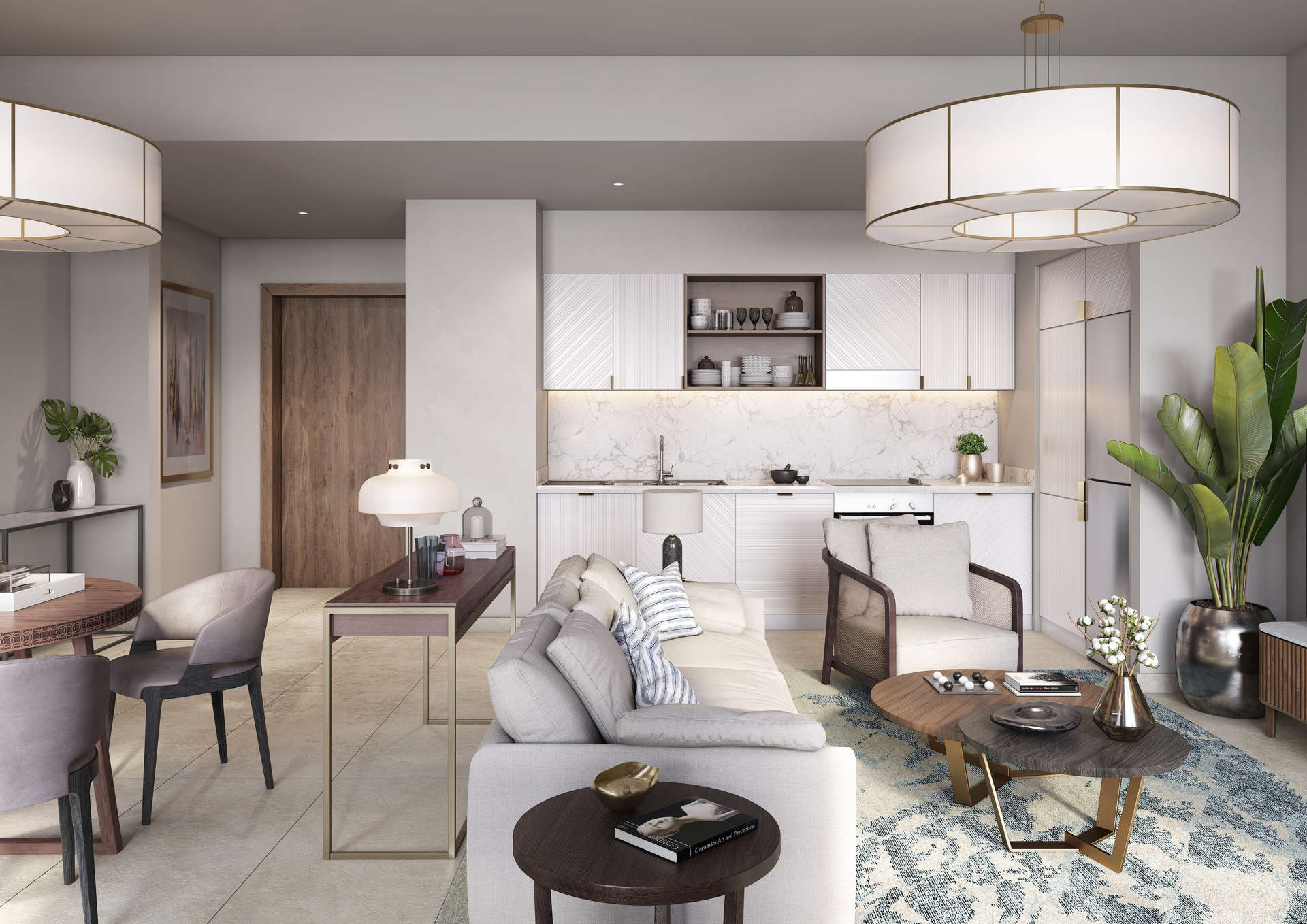 Elegant hallway in Vida Residences Creek Beach, Dubai Creek Harbour apartment for sale