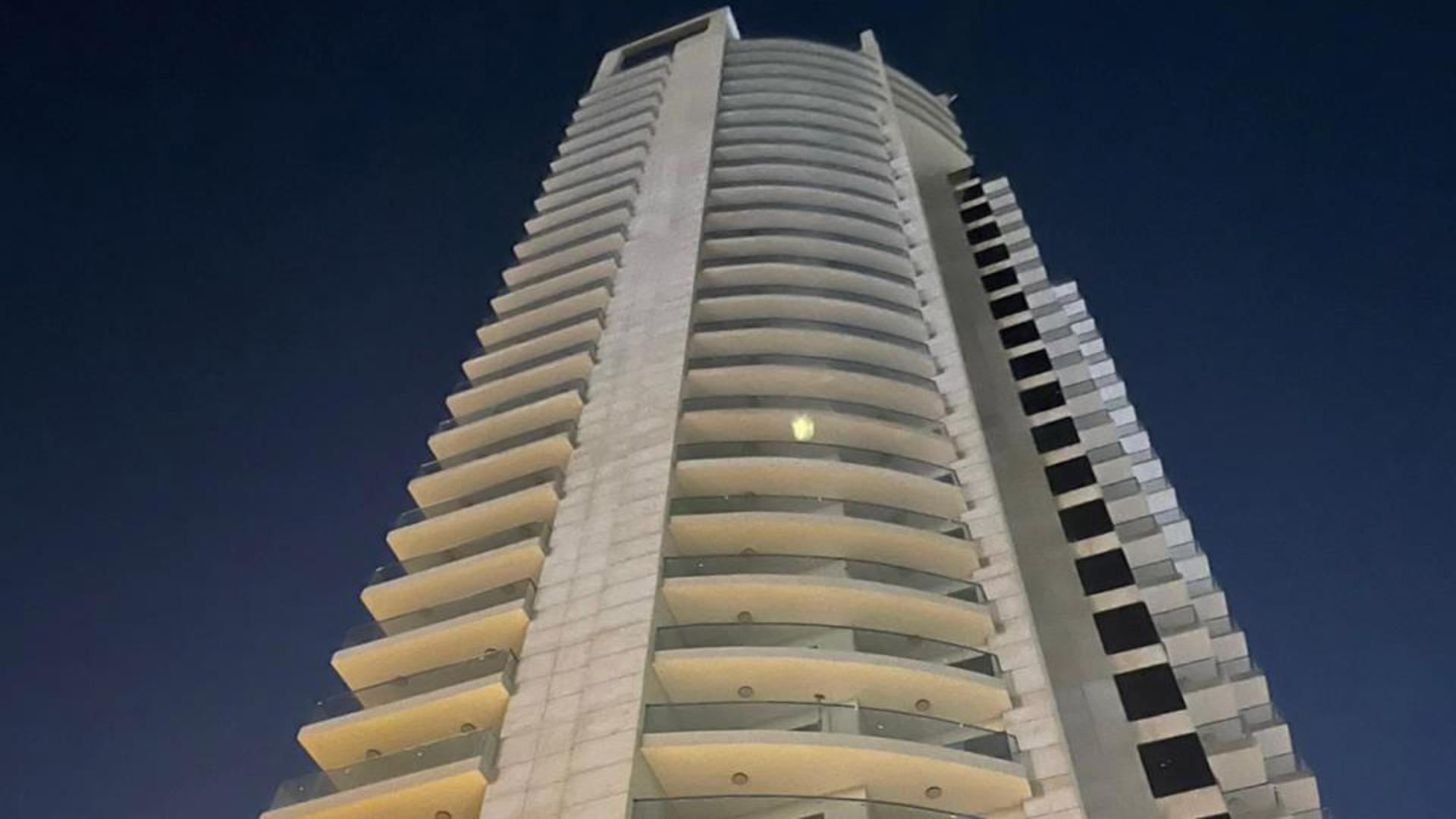 Premium residential building exterior at night, JVC, for sale, Ref No: LP44298