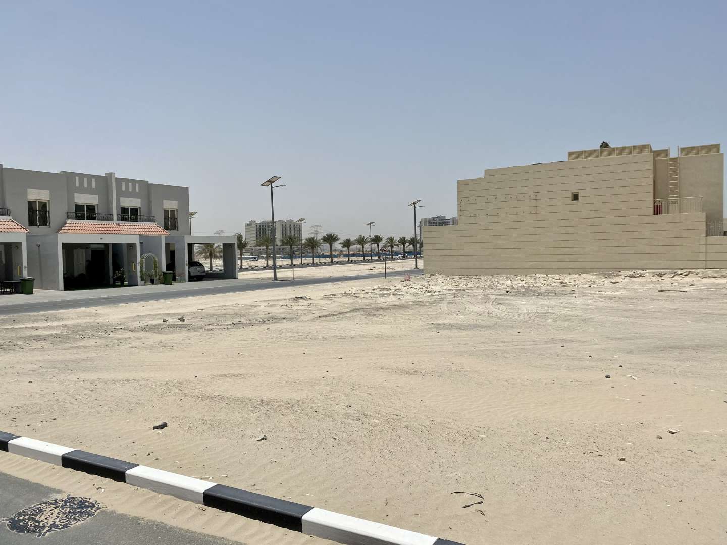 Freehold corner plot for sale in Al Furjan West Village, Dubai, empty land view