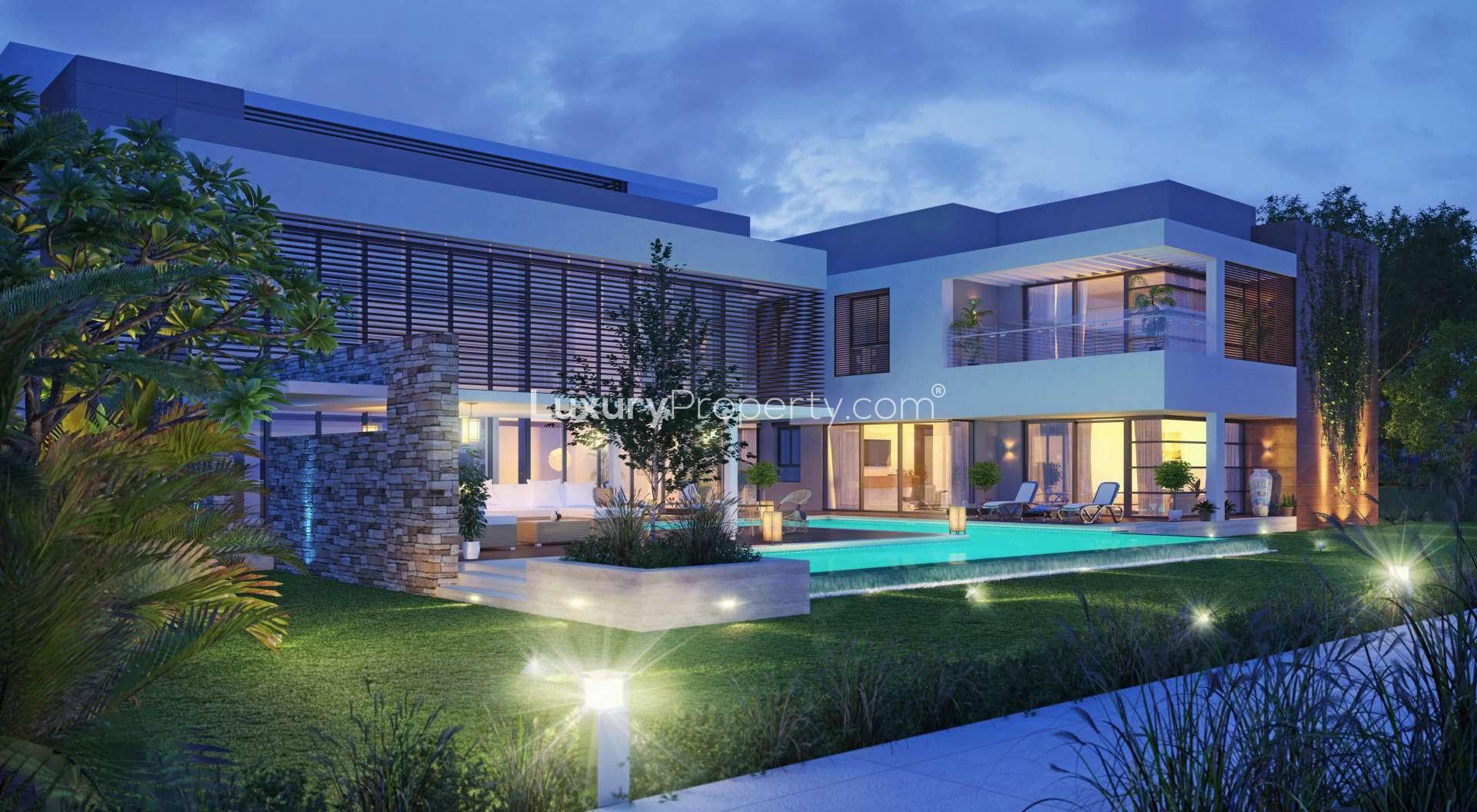 Modern villa exterior at Sobha Hartland, Mohammed Bin Rashid City, for sale