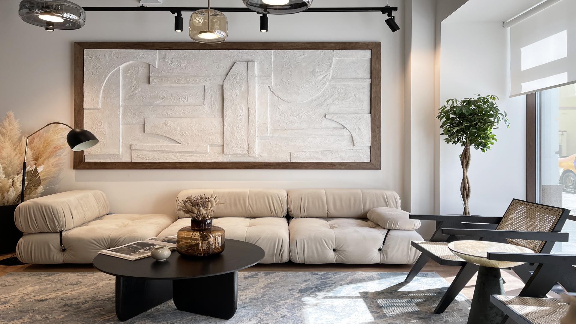 Luxurious office interior at Dubai Hills Business Park, modern design with stylish furnishings