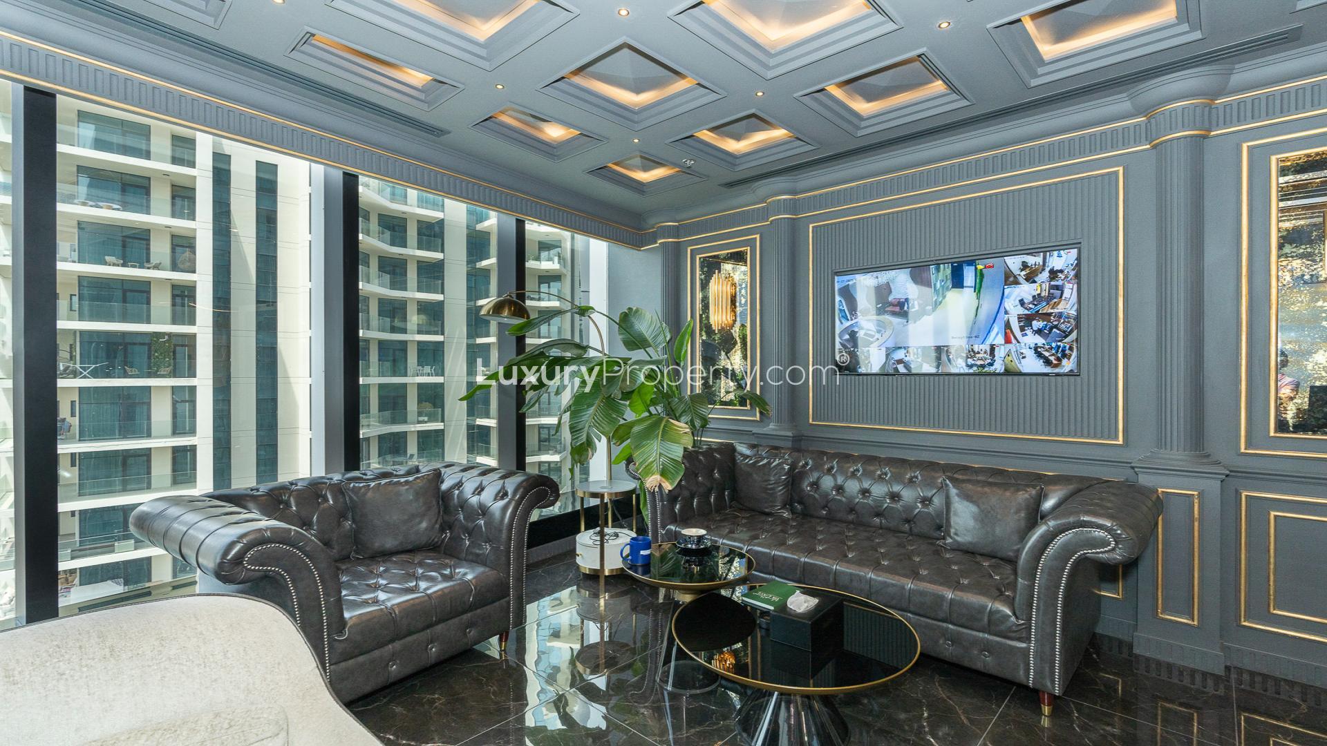 Office space in Al Manara Tower, Business Bay with modern conference room and skyline views