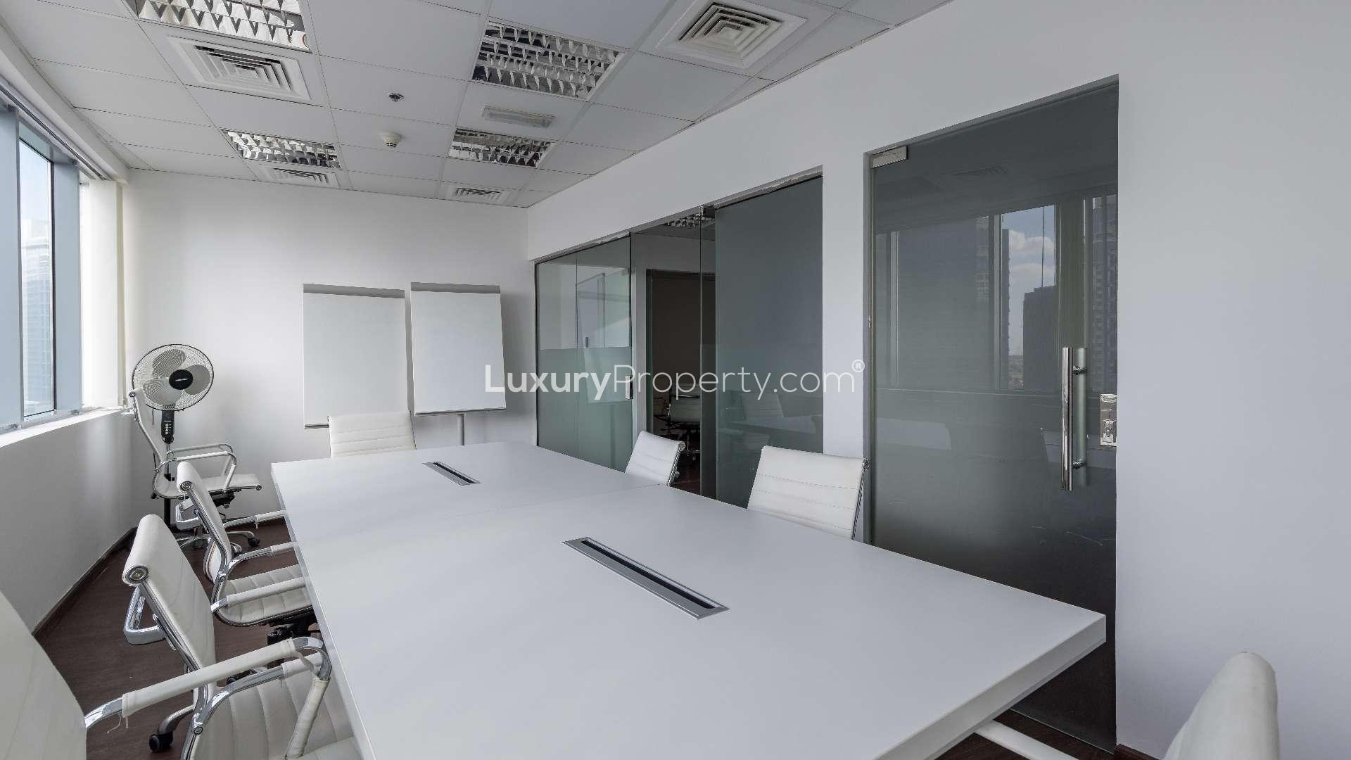 Tenanted office space in XL Tower, Business Bay, modern interior, for sale, 6% ROI