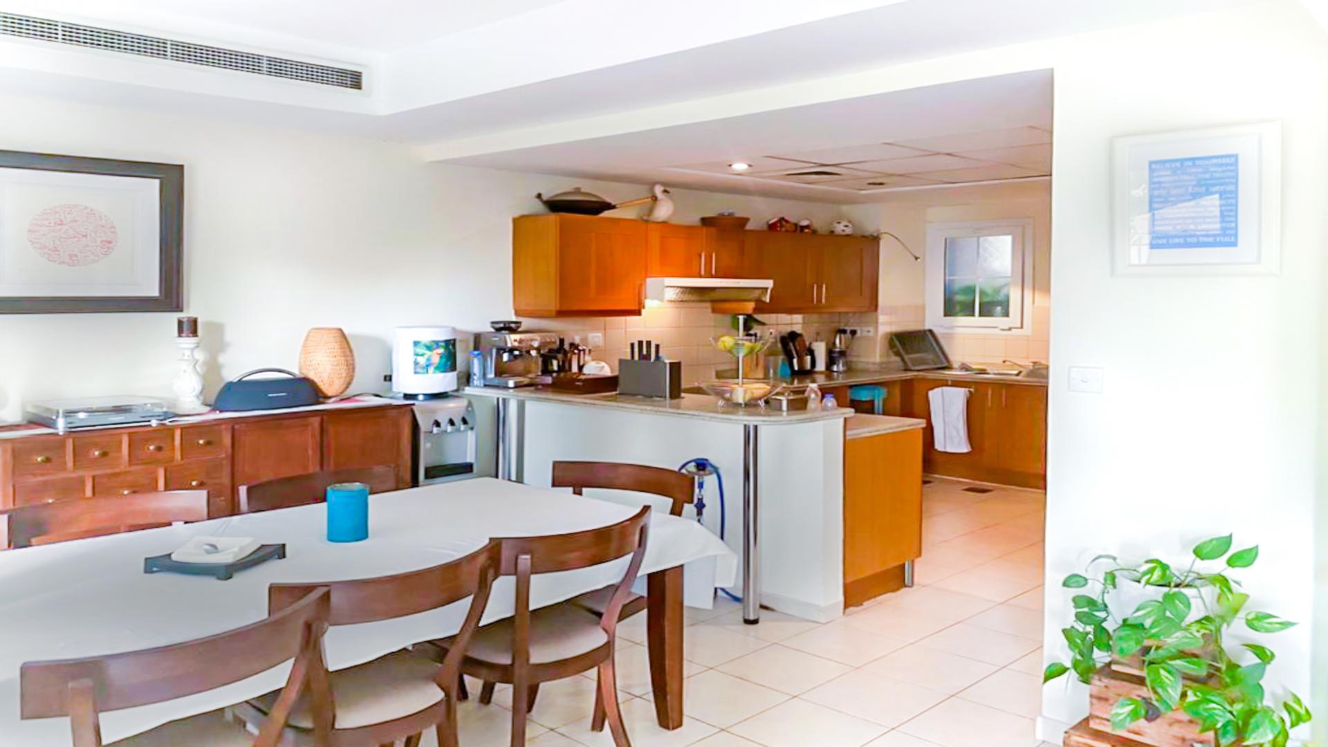 Elegant living room in 3-bedroom townhouse, Al Reem, Arabian Ranches, featuring cozy decor