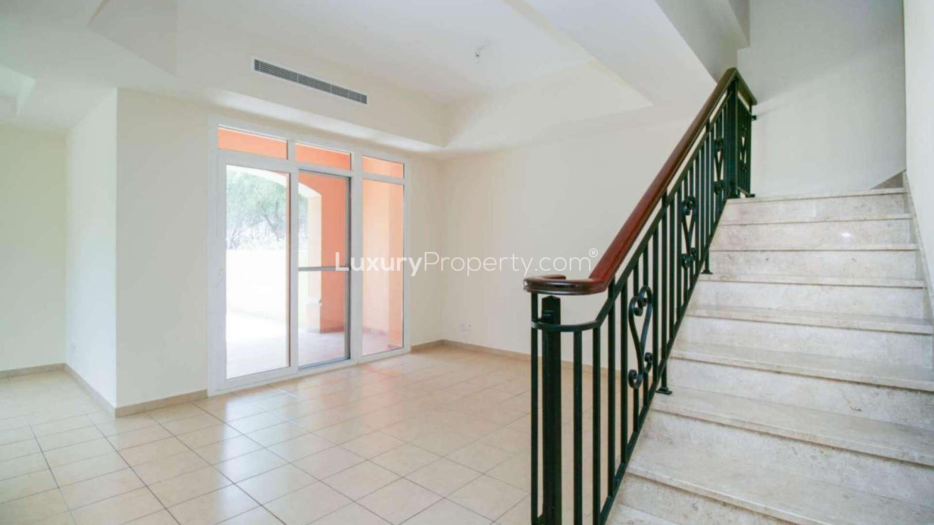 Bright living area in Type C townhouse, Arabian Ranches, Palmera community, available for rent