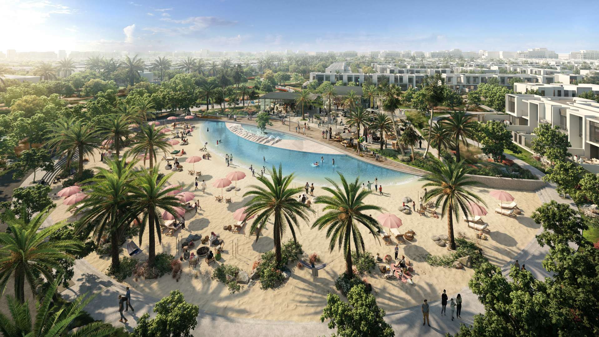 Modern studio kitchen and living area in Nara at The Valley townhouse for sale