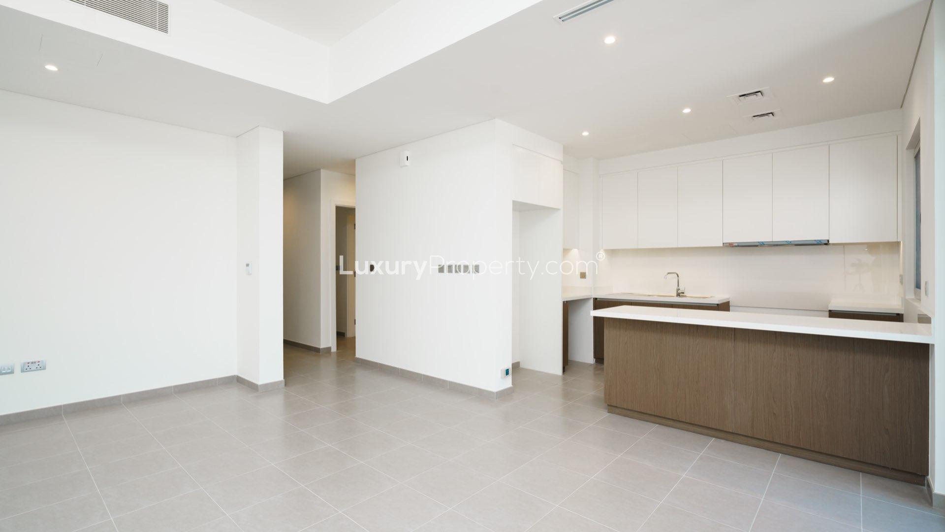 Modern exterior of 3-bedroom townhouse for sale in Reem, Arabian Ranches 2