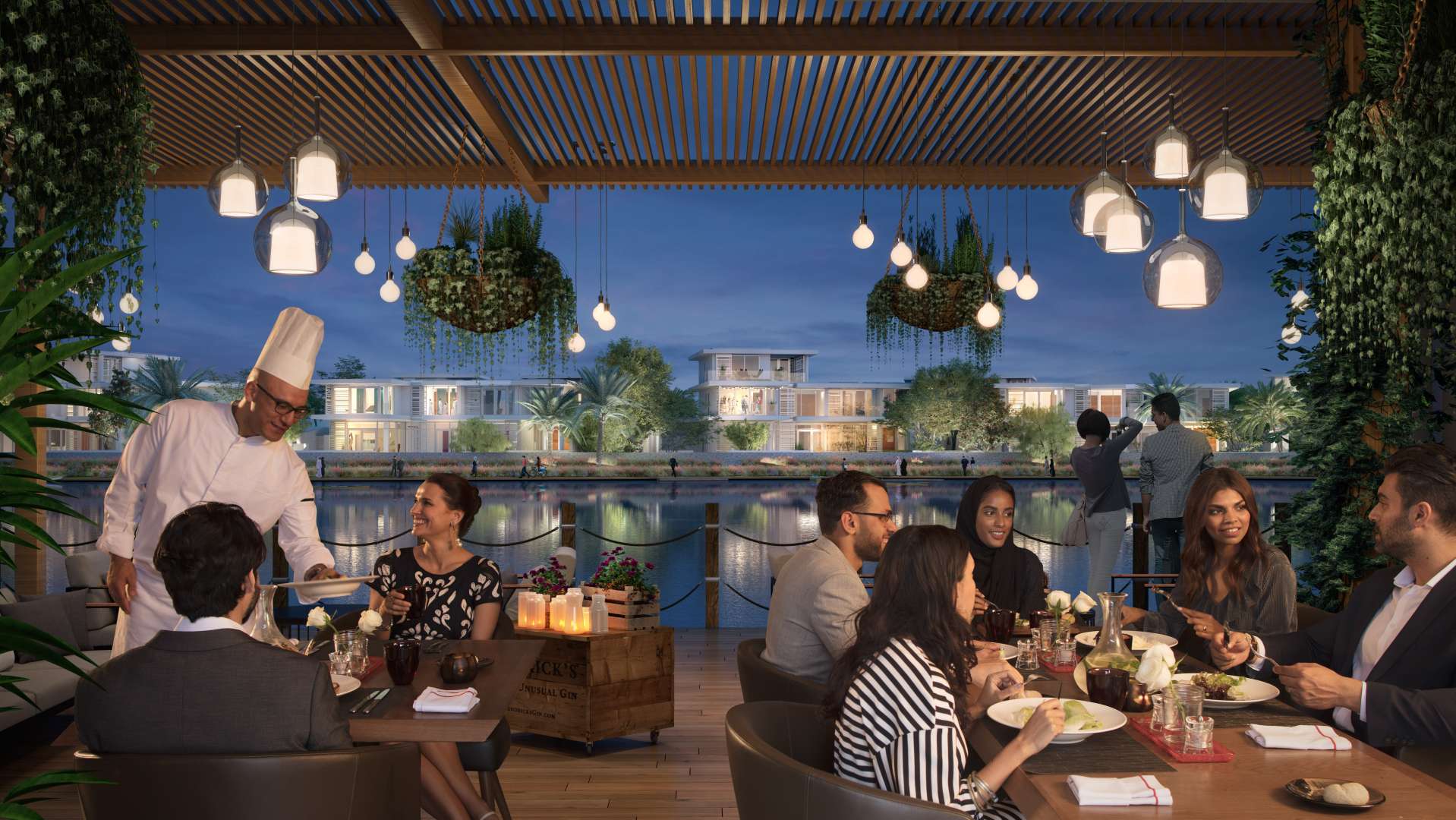 Yoga studio with pool view at Aura, Tilal Al Ghaf villas for sale