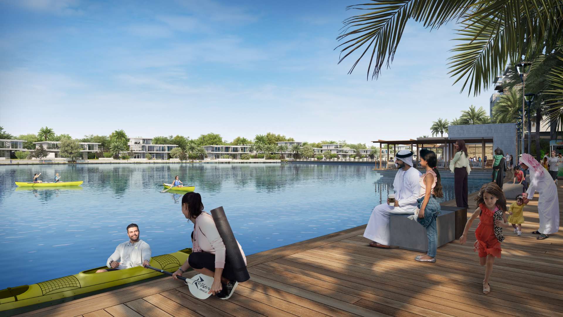 Four-bedroom villa with sky suite and lush garden in Aura, Tilal Al Ghaf