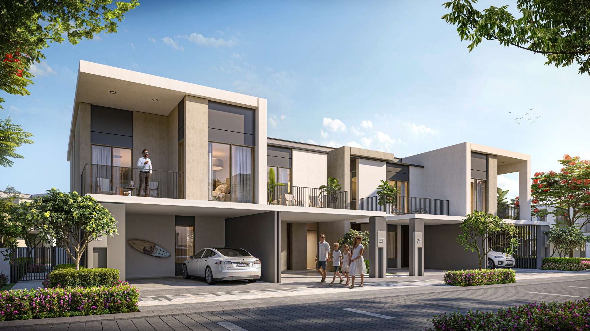 Couple relaxing on villa terrace at sunset, Aura Gardens, Zen by Indigo, Golf City