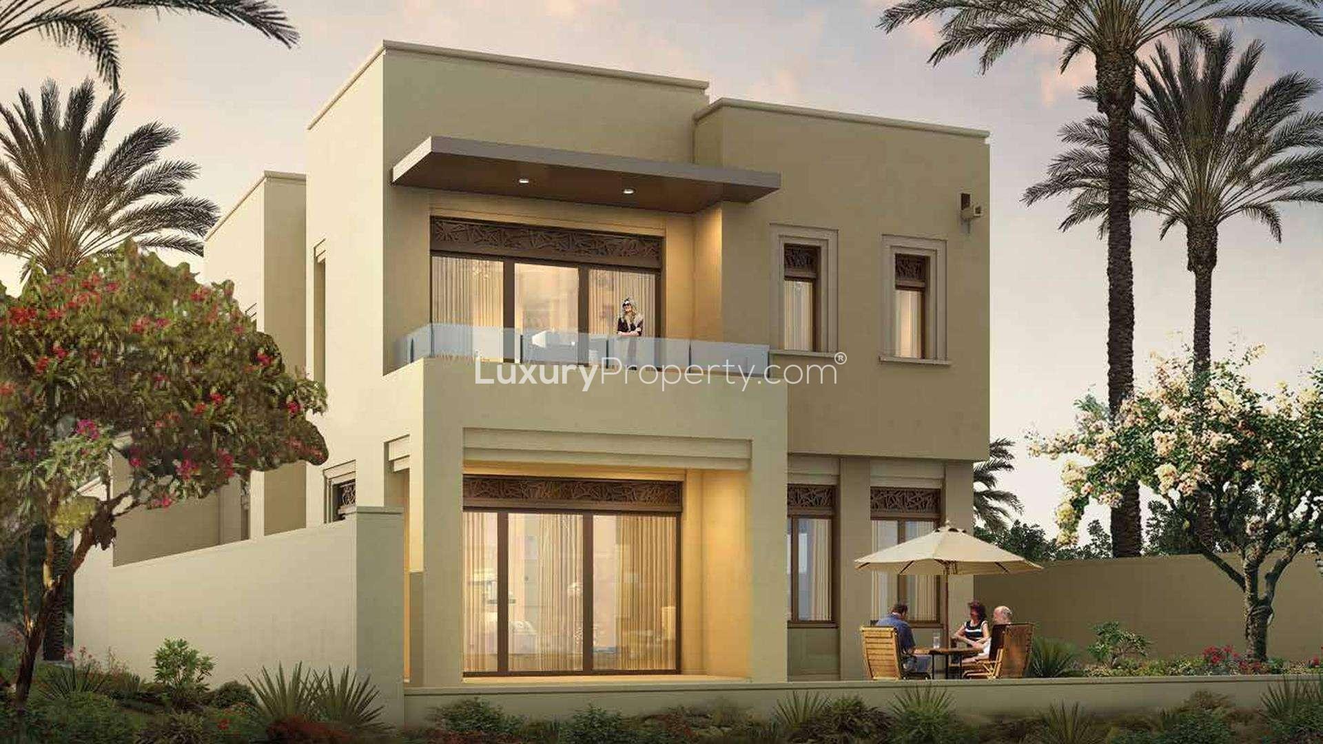 Azalea villa exterior in Arabian Ranches 2, Dubai with modern design and landscaped garden