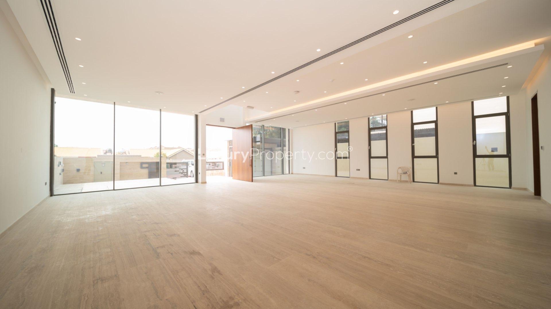 Brand new 6-bedroom semi-detached villa exterior in Jumeirah 2, for sale