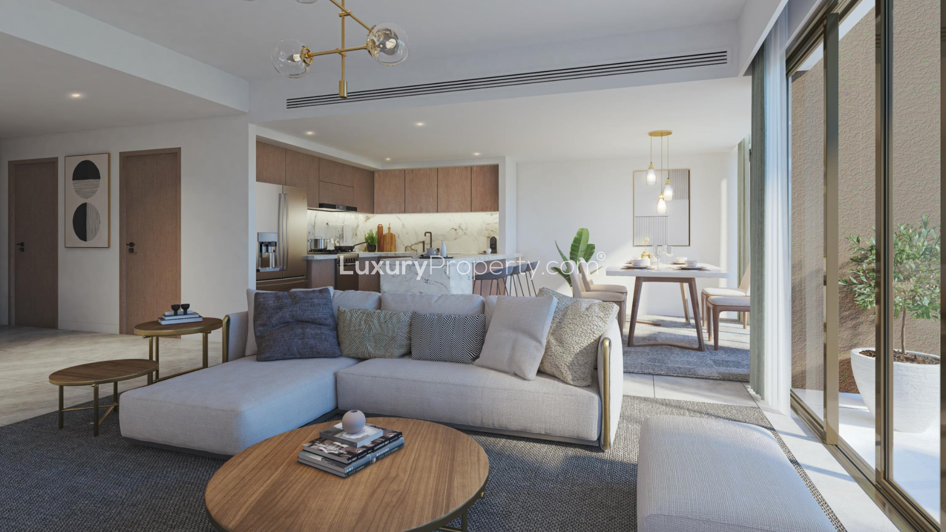 Modern bathroom in La Violeta villa, Villanova, Dubai Land; elegant design and fixtures