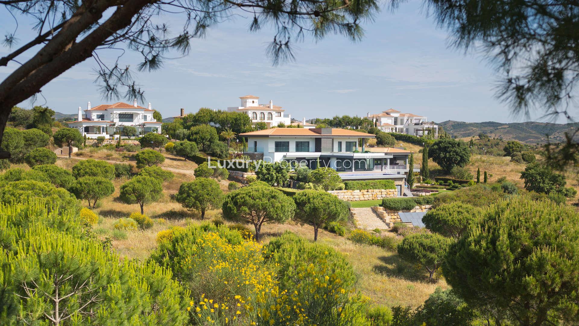 Monte Rei Villa in Algarve, Portugal with scenic golf course and lush landscape view