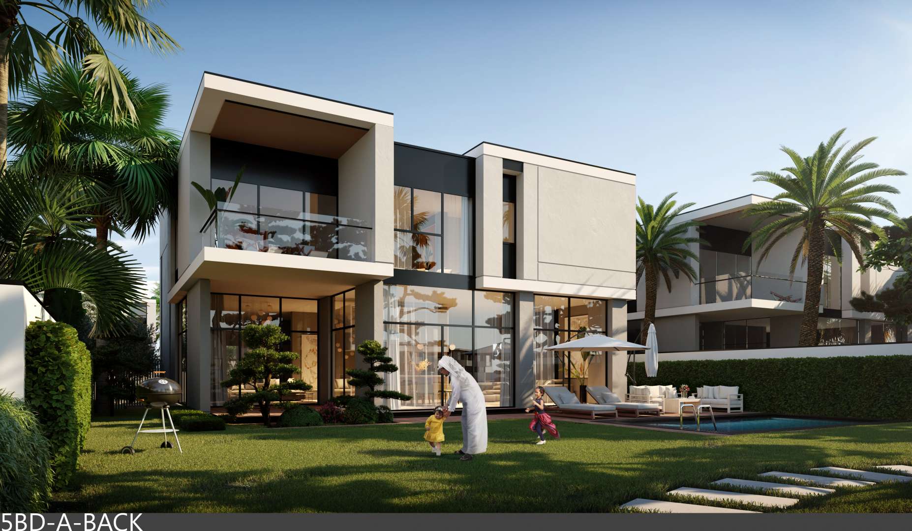 Modern villa with garden and pool in Murooj Al Furjan, Al Furjan District for sale