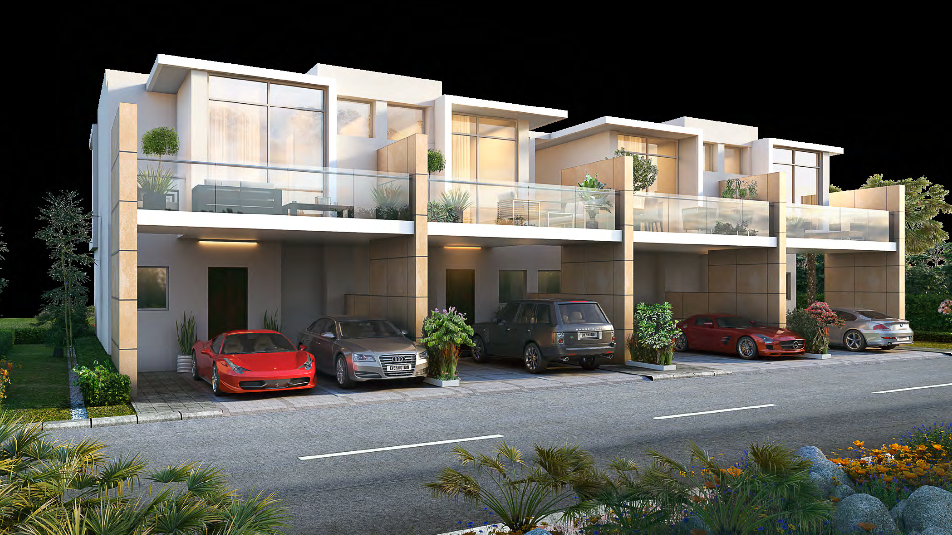 Modern luxury villa exterior at Uno Premier Villas, Damac Hills 2, Dubai