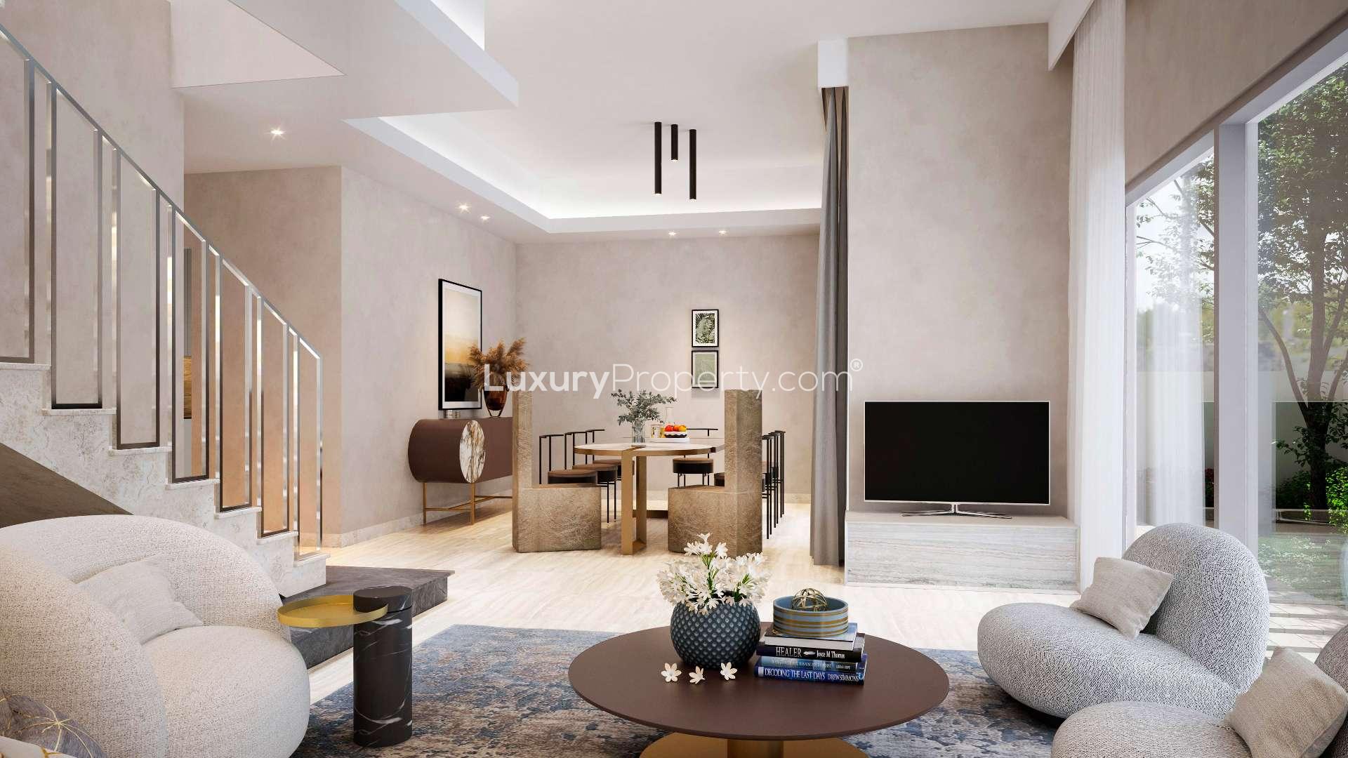 Floor plans for studio townhouse in Sevilla Village, Victory Heights, Dubai Sports City