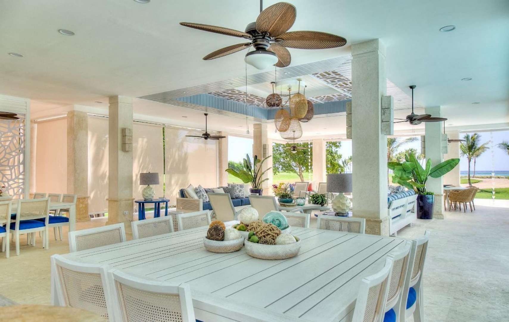 Aerial view of Villa Arrecife, Punta Cana Resort, beachfront luxury villa for sale