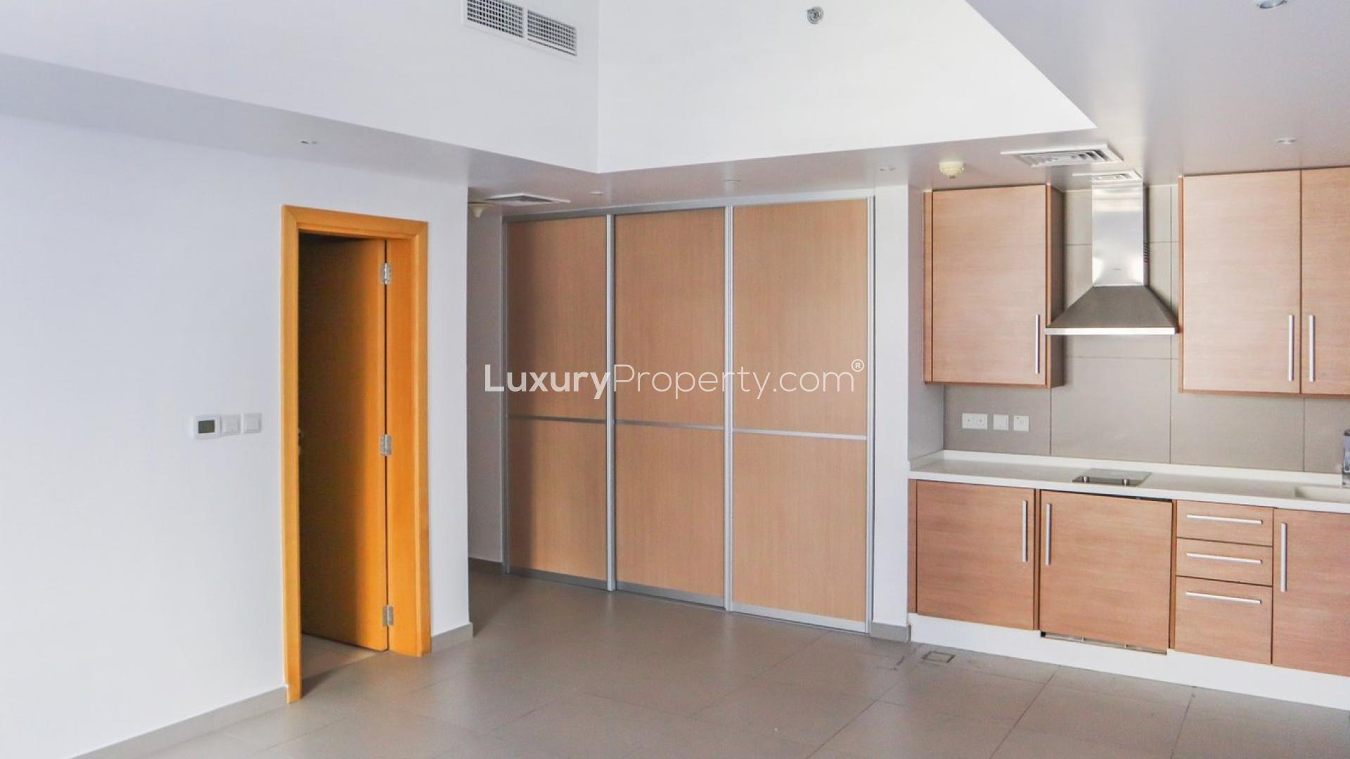 Rooftop pool view at Ariyana Tower, Dubai Marina apartment for rent