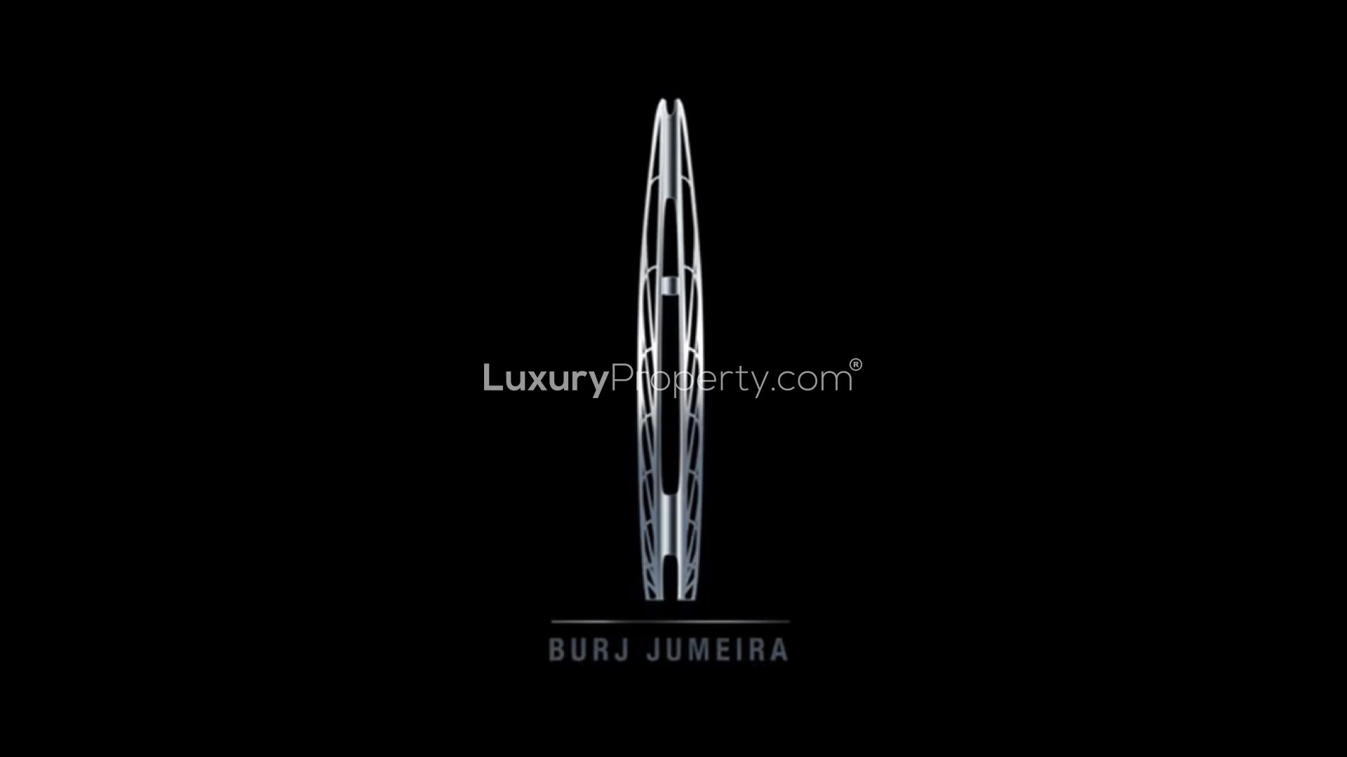 Aerial view of Burj Jumeira, futuristic architecture, Jumeirah, Dubai, residential apartment for sale