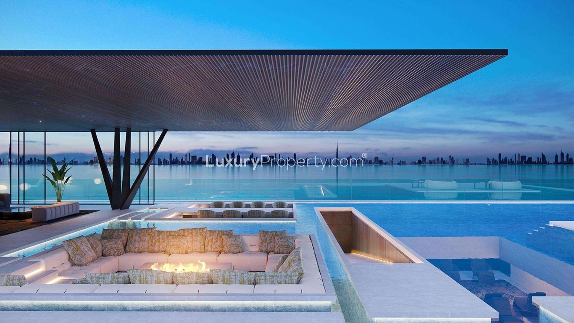 Contemporary serviced residences at Cote d'Azur Hotel, beachfront view, The World Islands