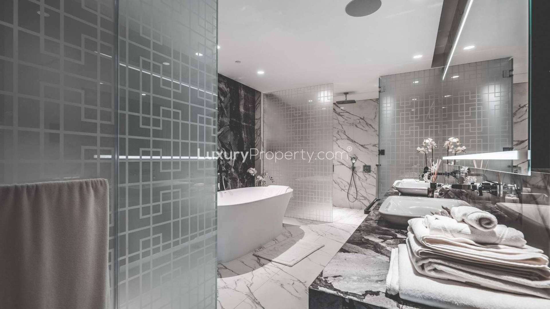 Luxurious living room in The Alef Residences, W Residences, Palm Jumeirah apartment for sale