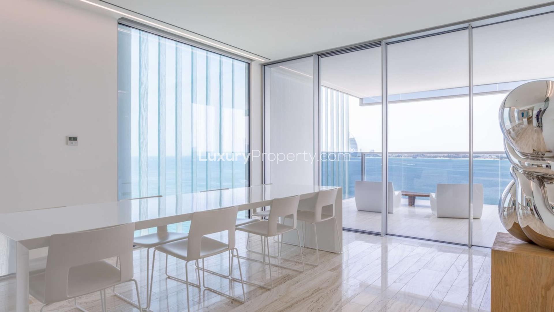 Contemporary beachfront apartment building at Muraba Residences, Palm Jumeirah, The Crescent