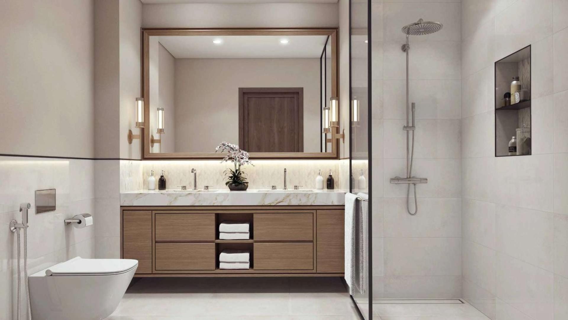 Emaar Beachfront studio apartment with infinity pool and Dubai skyline view for sale