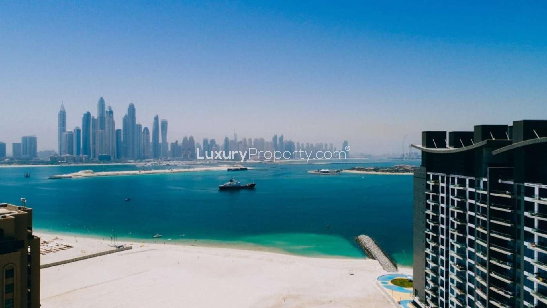 Brand new marina-facing studio apartment in Seven Palm, Palm Jumeirah with luxurious interior