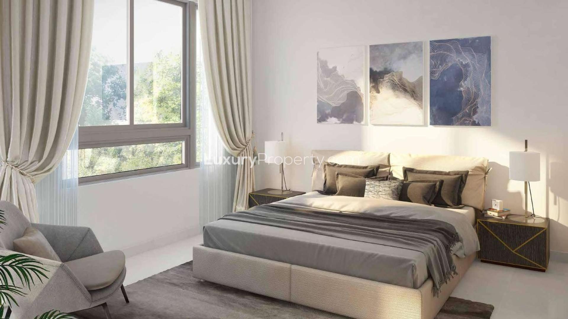 Luxurious open-plan living area in Naseem Townhouses, Town Square Dubai