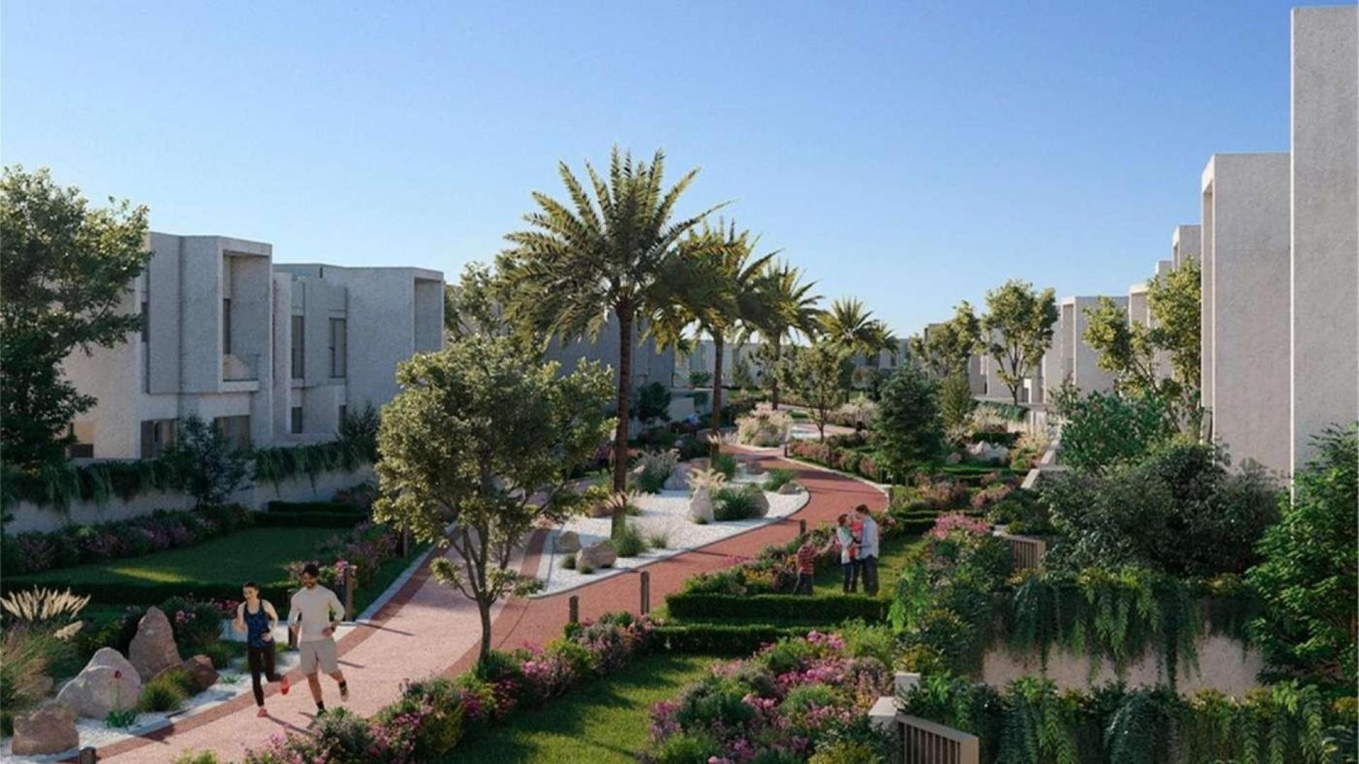 Modern townhouses at La Rosa IV, Villanova, Dubailand, showcasing sleek architectural design