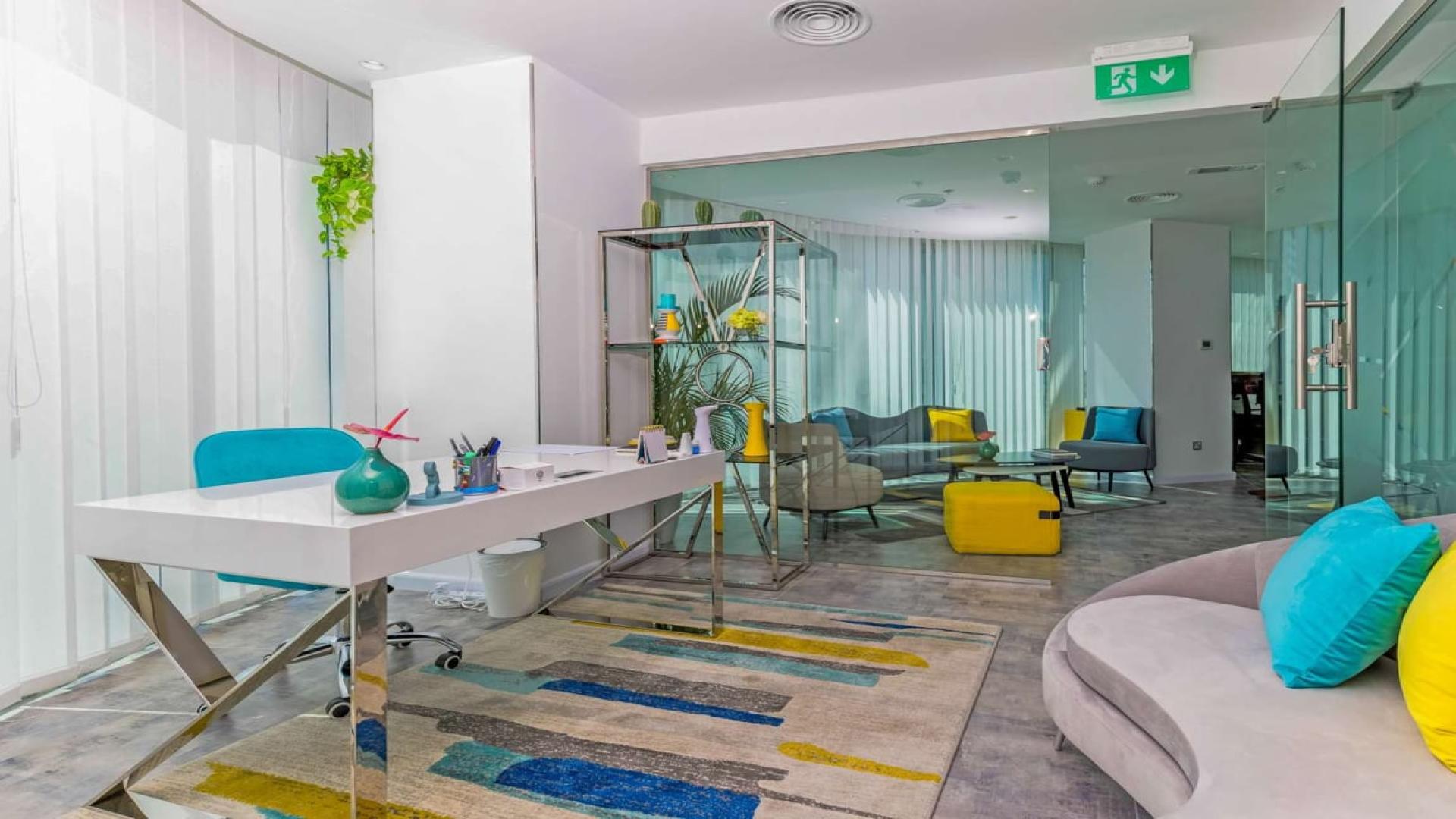 Modern office in Binary Tower, Business Bay with canal views and stylish interior design