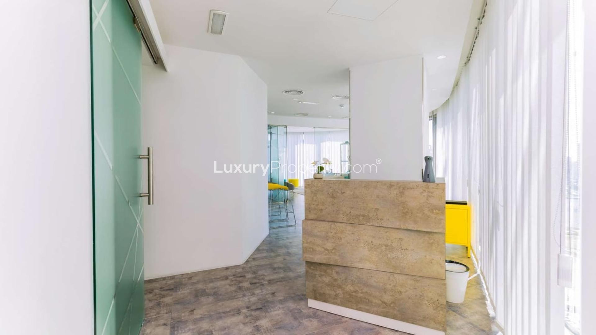 Premium office space exterior in The Binary Tower, Business Bay, Dubai