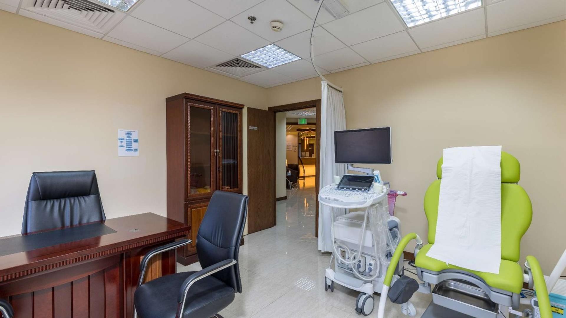 Reception area of outpatient clinic for sale in Dubai Healthcare City, Ibn Sina Building