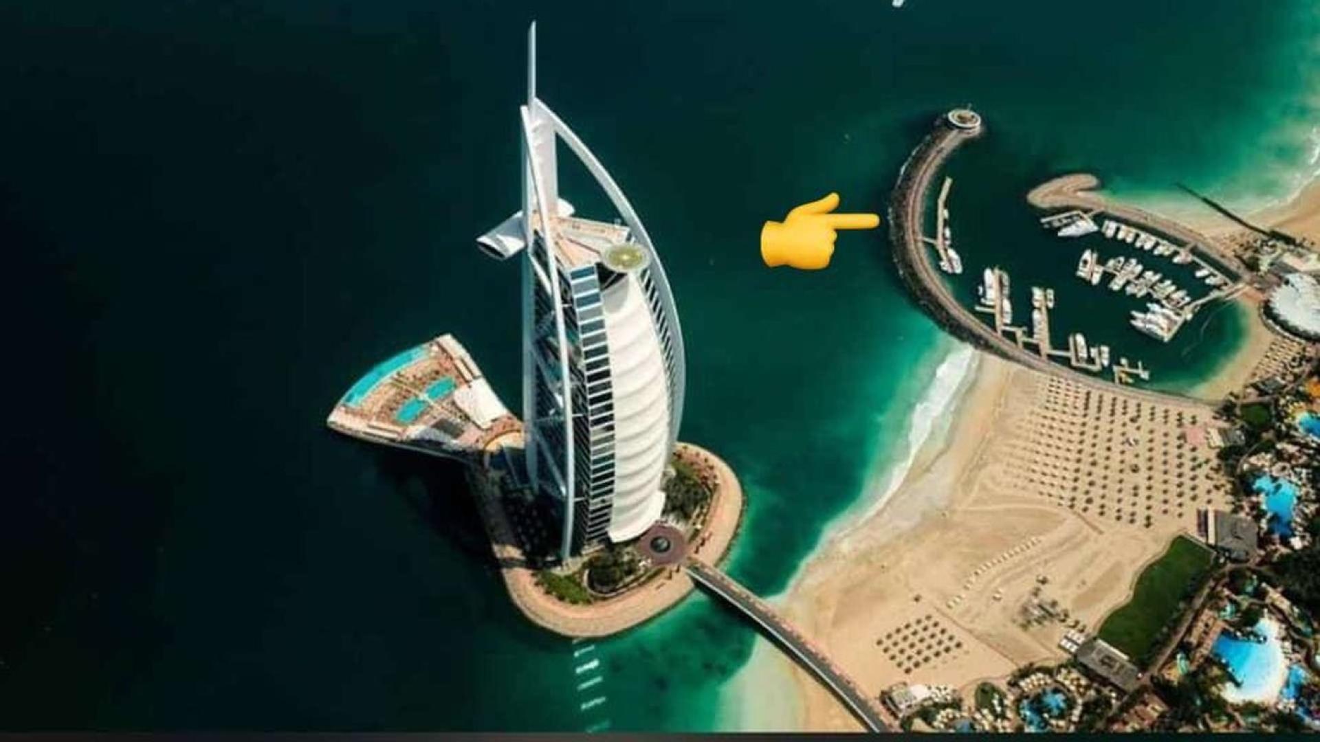 Aerial view of luxury villas at Marsa Al Arab Quay Wall, spacious waterfront residences for sale